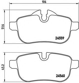Тормозные колодки BREMBO P 06 062