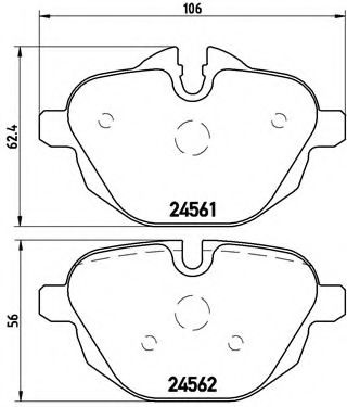 Тормозные колодки BREMBO P 06 064
