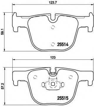 Тормозные колодки BREMBO P 06 072
