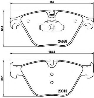 Тормозные колодки BREMBO P 06 074