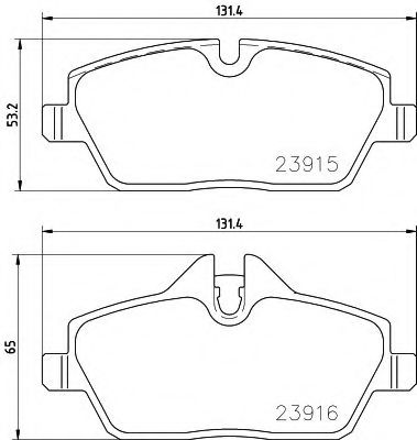 Тормозные колодки BREMBO P 06 091