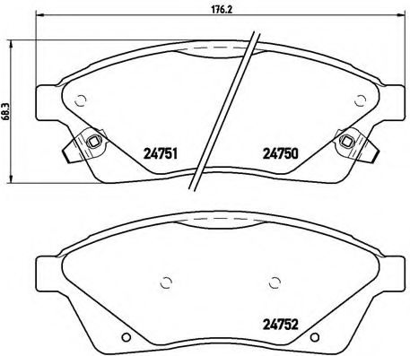 Тормозные колодки BREMBO P 09 010
