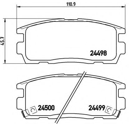 Тормозные колодки BREMBO P 10 004