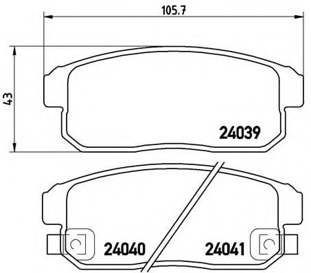 Тормозные колодки BREMBO P 10 005