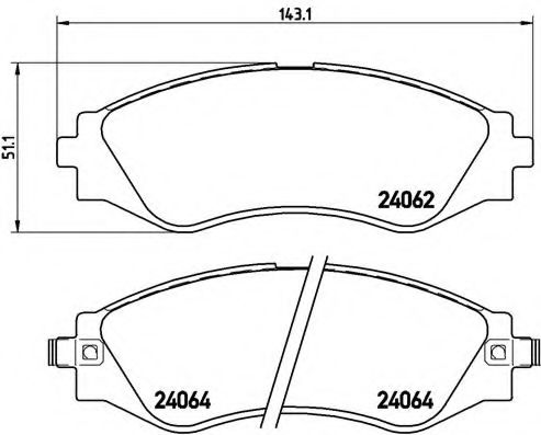Тормозные колодки BREMBO P 10 006