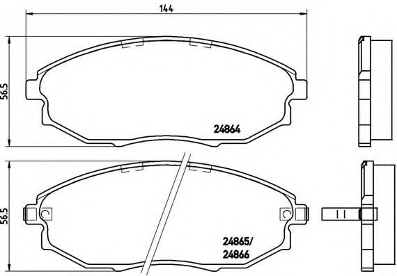 Тормозные колодки BREMBO P 10 007