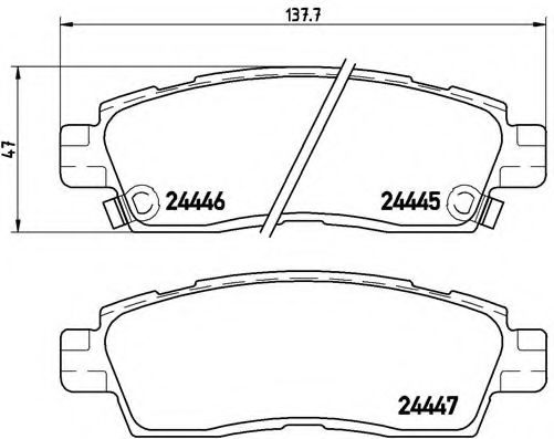 Тормозные колодки BREMBO P 10 010