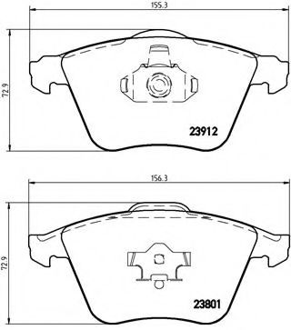 Тормозные колодки BREMBO P 10 012