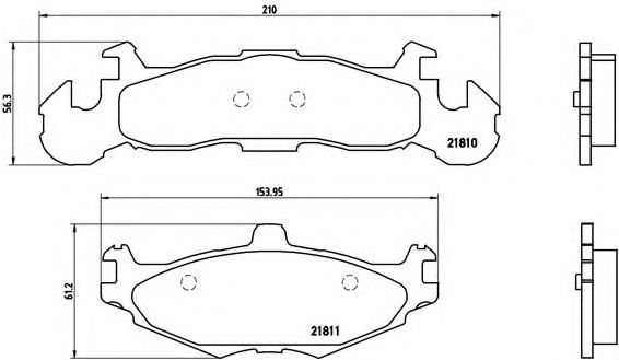 Тормозные колодки BREMBO P 11 001