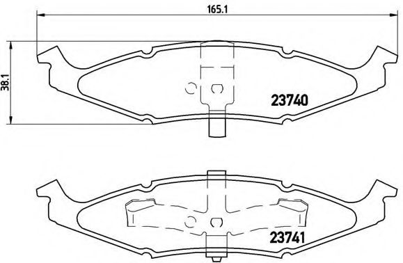 Тормозные колодки BREMBO P 11 009