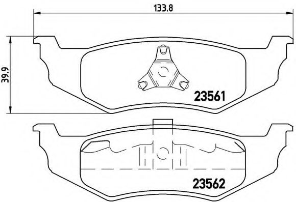 Тормозные колодки BREMBO P 11 010
