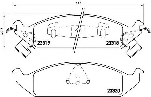 Тормозные колодки BREMBO P 11 011