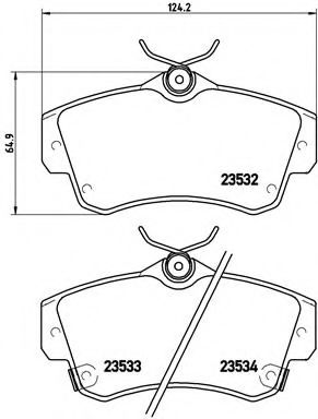 Тормозные колодки BREMBO P 11 012