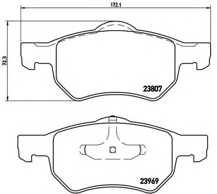 Тормозные колодки BREMBO P 11 013
