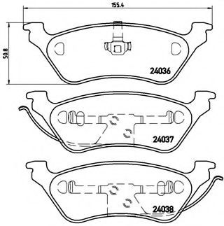 Тормозные колодки BREMBO P 11 014