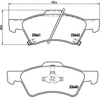Тормозные колодки BREMBO P 11 015