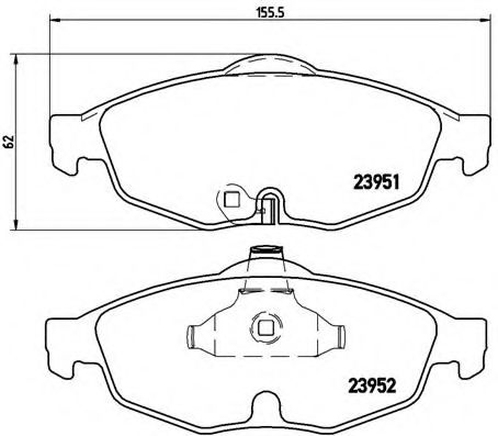 Тормозные колодки BREMBO P 11 016