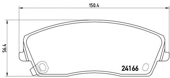 Тормозные колодки BREMBO P 11 019