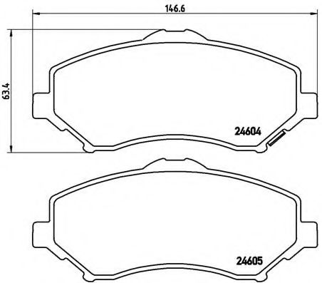 Тормозные колодки BREMBO P 11 022