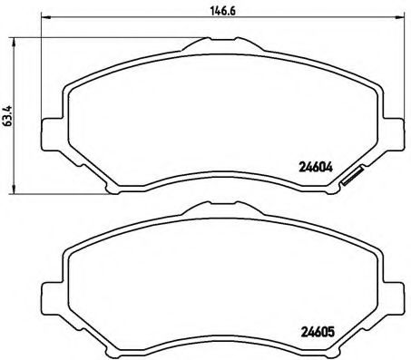 Тормозные колодки BREMBO P 11 025
