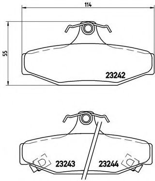 Тормозные колодки BREMBO P 15 004
