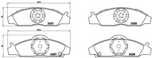 Тормозные колодки BREMBO P 15 008
