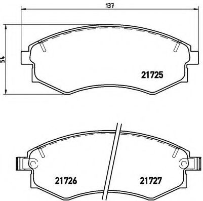 Тормозные колодки BREMBO P 15 011
