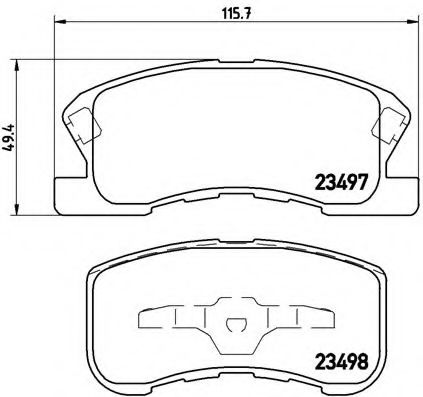 Тормозные колодки BREMBO P 16 008