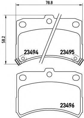 Тормозные колодки BREMBO P 16 009