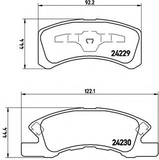 Тормозные колодки BREMBO P 16 011