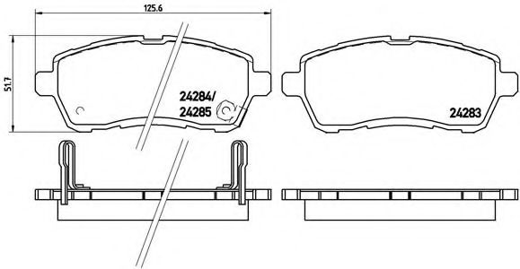 Тормозные колодки BREMBO P 16 013
