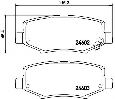 Тормозные колодки BREMBO P 18 024