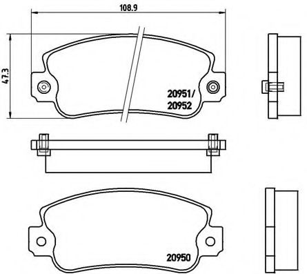 Тормозные колодки BREMBO P 23 013