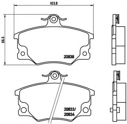 Тормозные колодки BREMBO P 23 017