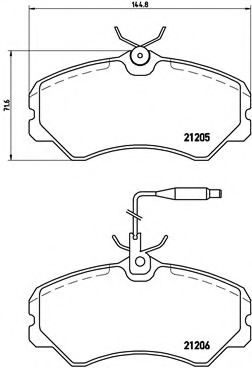 Тормозные колодки BREMBO P 23 023