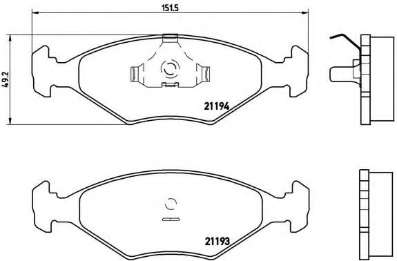 Тормозные колодки BREMBO P 23 040