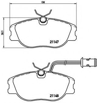 Тормозные колодки BREMBO P 23 041