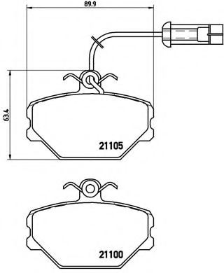 Тормозные колодки BREMBO P 23 044