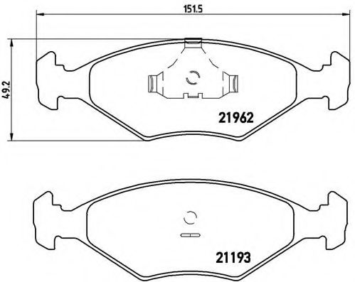 Тормозные колодки BREMBO P 23 055