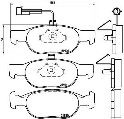 Тормозные колодки BREMBO P 23 057