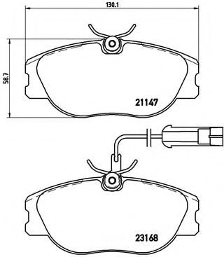 Тормозные колодки BREMBO P 23 066