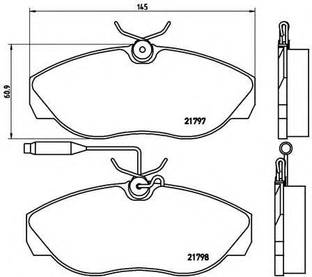 Тормозные колодки BREMBO P 23 068