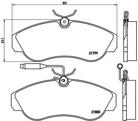 Тормозные колодки BREMBO P 23 069