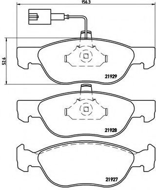 Тормозные колодки BREMBO P 23 070