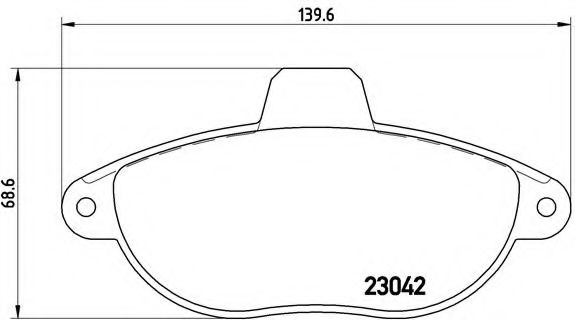Тормозные колодки BREMBO P 23 072