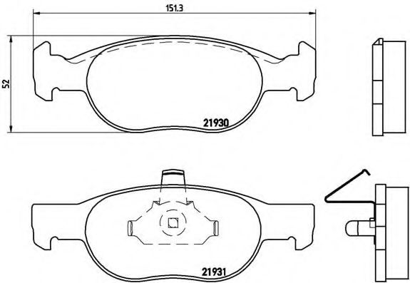 Тормозные колодки BREMBO P 23 073