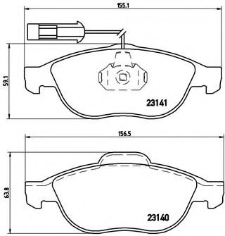 Тормозные колодки BREMBO P 23 075