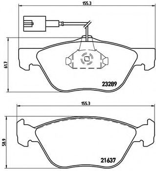 Тормозные колодки BREMBO P 23 077