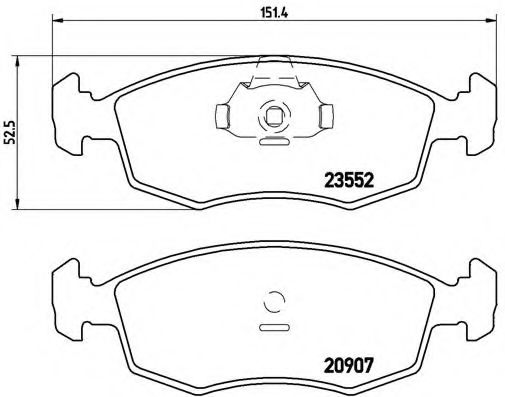 Тормозные колодки BREMBO P 23 079