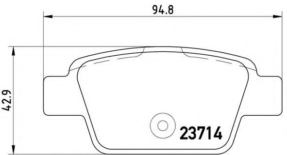Тормозные колодки BREMBO P 23 080